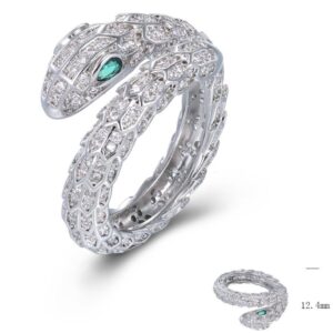SJ80104, Ladies' Moissanite Ring, S925, Rhodium Plated, White, 4.63g