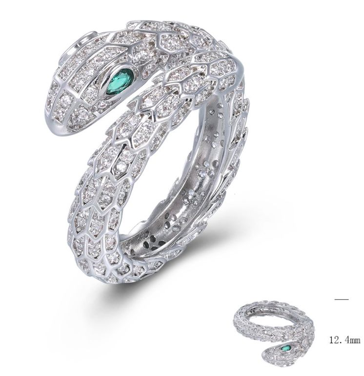 SJ80104, Ladies' Moissanite Ring, S925, Rhodium Plated, White, 4.63g