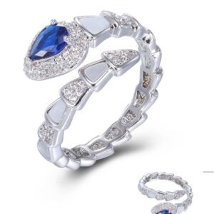 SJ80127, Ladies' Moissanite Ring, S925, Rhodium Plated, White, 2.63g