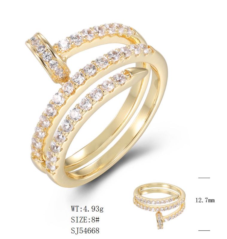 SJ54668, Ladies' Moissanite Ring, S925, Rhodium Plated, White, 5.1g