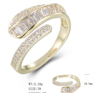 SJ53601, Ladies' Moissanite Ring, S925, Rhodium Plated, White, 3.45g