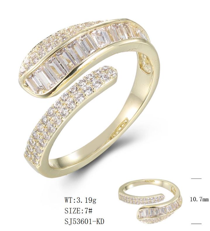 SJ53601, Ladies' Moissanite Ring, S925, Rhodium Plated, White, 3.45g