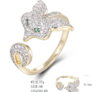 SJ54705, Ladies' Moissanite Ring, S925, Rhodium Plated, White, 2.83g