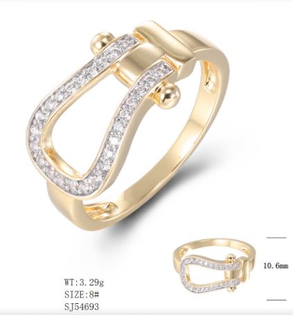 SJ54693, Ladies' Moissanite Ring, S925, Rhodium Plated, White, 3.58g