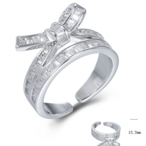 SJ80170, Ladies' Moissanite Ring, S925, Rhodium Plated, White, 4.64g