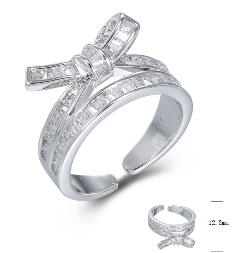 SJ80170, Ladies' Moissanite Ring, S925, Rhodium Plated, White, 4.64g