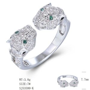 SJ53599, Ladies' Moissanite Ring, S925, Rhodium Plated, White, 4.01g
