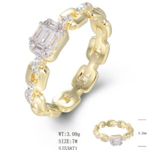 SJ53871, Ladies' Moissanite Ring, S925, Rhodium Plated, White, 3.12g