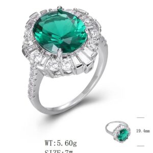 SJ47582, Ladies' Moissanite Ring, S925, Rhodium Plated, White, 5.33g