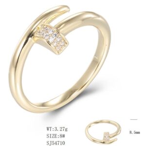 SJ54710, Ladies' Moissanite Ring, S925, Rhodium Plated, White, 3.12g