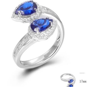 GR01220, Ladies' Moissanite Ring, S925, Rhodium Plated, White, 5.22g