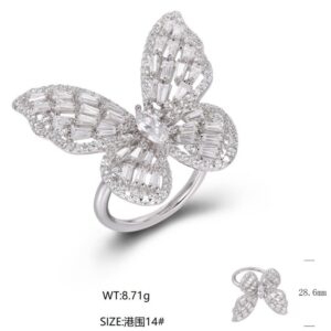 JR00504, Ladies' Moissanite Ring, S925, Rhodium Plated, White, 9.12g