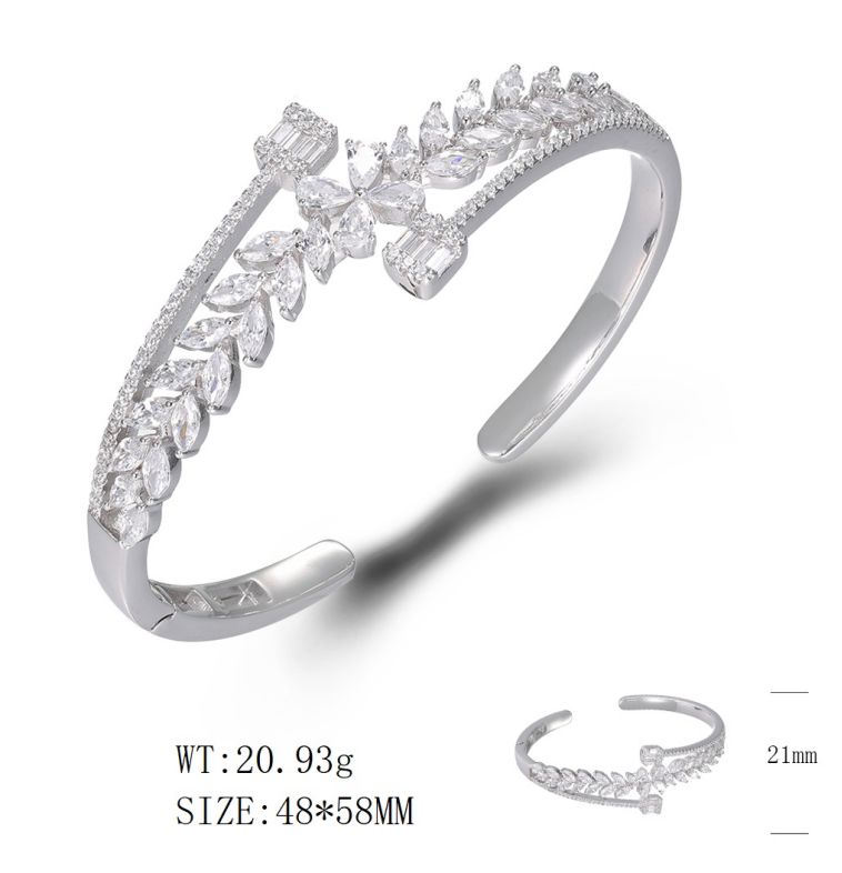 SA06327, Ladies' Moissanite Ring, S925, Rhodium Plated, White, 21.89g