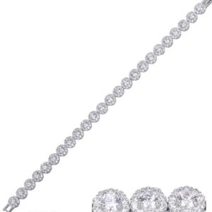SB18680, Ladies' Moissanite Ring, S925, Rhodium Plated, White, 16.07g