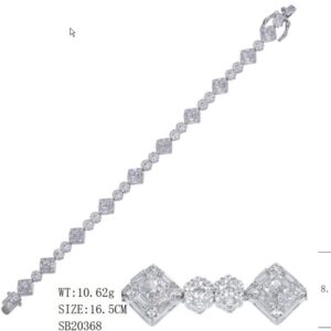 SB20368, Ladies' Moissanite Ring, S925, Rhodium Plated, White, 11.03g