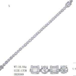 SB20369, Ladies' Moissanite Ring, S925, Rhodium Plated, White, 11.01g