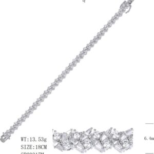SB20317, Ladies' Moissanite Ring, S925, Rhodium Plated, White, 14.12g