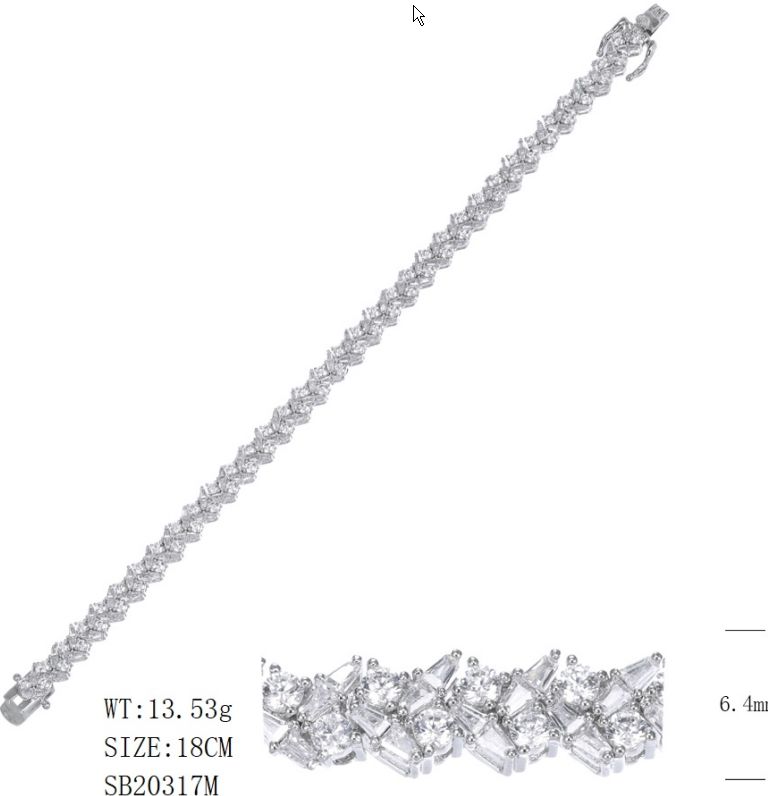 SB20317, Ladies' Moissanite Ring, S925, Rhodium Plated, White, 14.12g