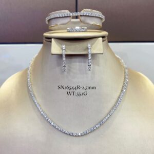 SN26544, Ladies' Moissanite Ring, S925, Rhodium Plated, White, 33.1g