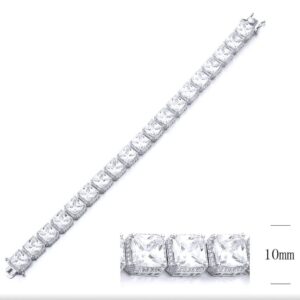 SB11534, Ladies' Moissanite Ring, S925, Rhodium Plated, White, 39.07g