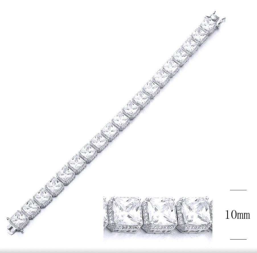 SB11534, Ladies' Moissanite Ring, S925, Rhodium Plated, White, 39.07g