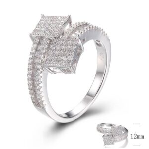 SJ28891, Ladies' Moissanite Ring, S925, Rhodium Plated, White, 4.26g
