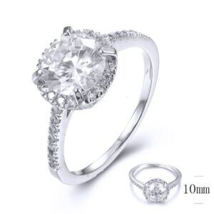 SJ36327, Ladies' Moissanite Ring, S925, Rhodium Plated, White, 2.46g