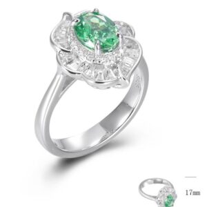 BGR01390, Ladies' Moissanite Ring, S925, Rhodium Plated, White, 5.15g