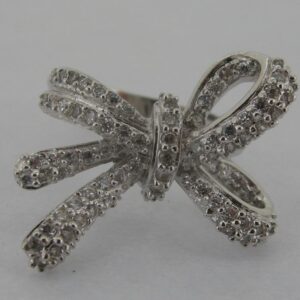 SJ09891, Ladies' Moissanite Ring, S925, Rhodium Plated, White, 6.42g