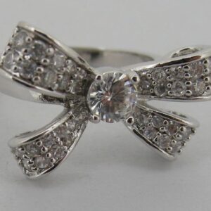 SJ11094, Ladies' Moissanite Ring, S925, Rhodium Plated, White, 5.34g