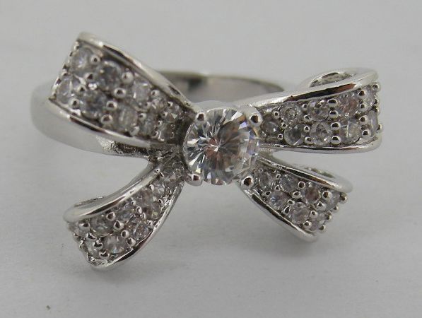 SJ11094, Ladies' Moissanite Ring, S925, Rhodium Plated, White, 5.34g