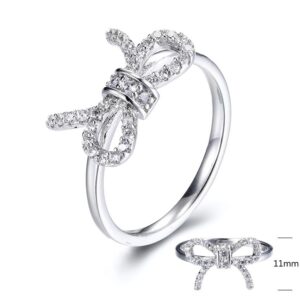 SJ29946, Ladies' Moissanite Ring, S925, Rhodium Plated, White, 2.49g