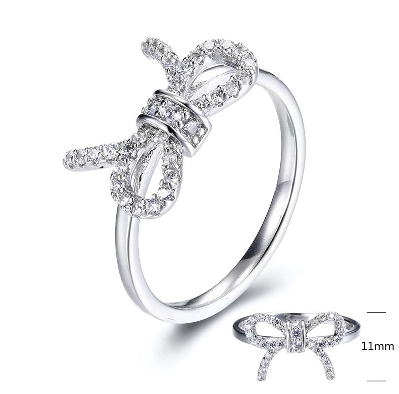 SJ29946, Ladies' Moissanite Ring, S925, Rhodium Plated, White, 2.49g