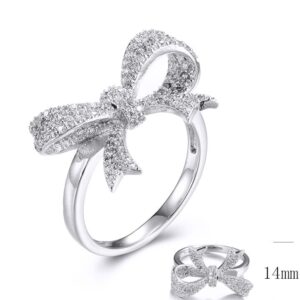 SJ30761, Ladies' Moissanite Ring, S925, Rhodium Plated, White, 4.03g