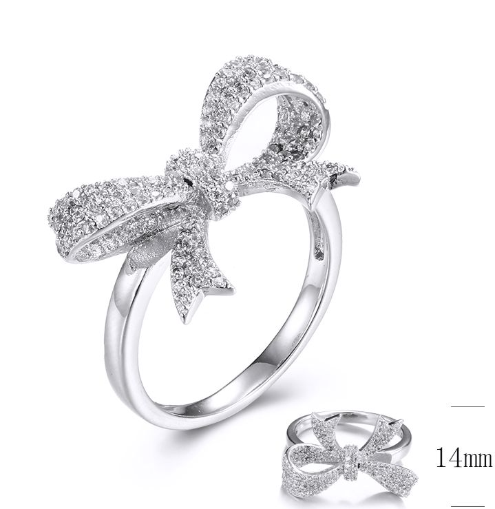 SJ30761, Ladies' Moissanite Ring, S925, Rhodium Plated, White, 4.03g