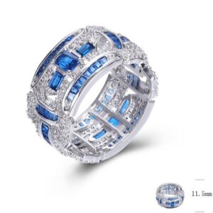 SJ46685, Ladies' Moissanite Ring, S925, Rhodium Plated, White, 6.17g