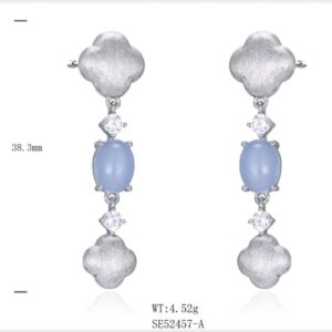 SE52457, Ladies' Moissanite Ring, S925, Rhodium Plated, White, 4.75g