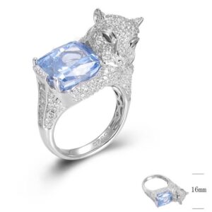 GR01246, Ladies' Moissanite Ring, S925, Rhodium Plated, White, 11.45g