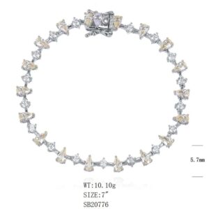 SB20776, Ladies' Moissanite Ring, S925, Rhodium Plated, White, 10.03g