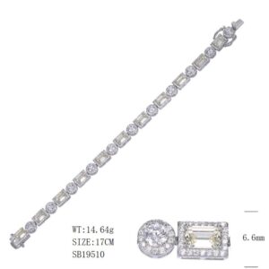 SB19510, Ladies' Moissanite Ring, S925, Rhodium Plated, White, 14.29g