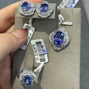SZ30120, Ladies' Moissanite Ring, S925, Rhodium Plated, White, 14.85g