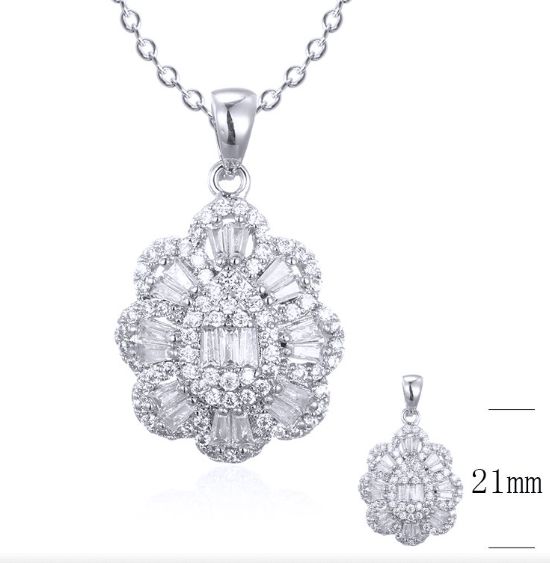 SZ19257, Ladies' Moissanite Ring, S925, Rhodium Plated, White, 2.44g