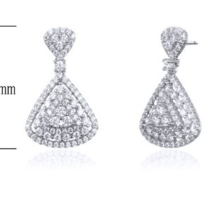 SE24213, Ladies' Moissanite Ring, S925, Rhodium Plated, White, 3.65g