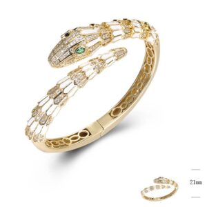 SA05721, Ladies' Moissanite Bangle, S925, Rhodium Plated, White, 34.9g