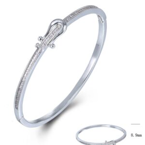 SA80004, Ladies' Moissanite Ring, S925, Rhodium Plated, White, 10.36g