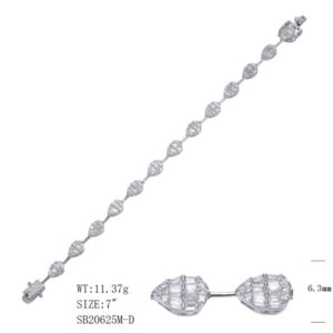 SB20625, Ladies' Moissanite Ring, S925, Rhodium Plated, White, 11.41g