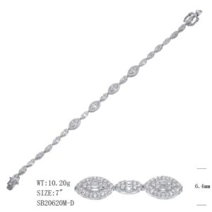 SB20620, Ladies' Moissanite Ring, S925, Rhodium Plated, White, 10.09g