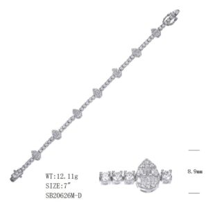 SB20626, Ladies' Moissanite Ring, S925, Rhodium Plated, White, 11.94g