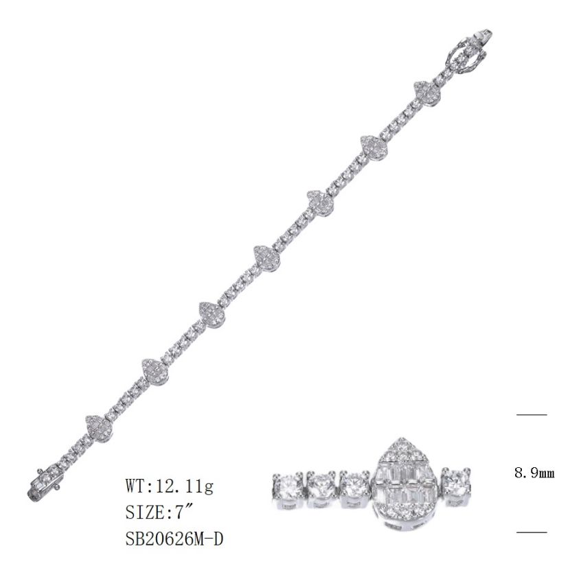 SB20626, Ladies' Moissanite Ring, S925, Rhodium Plated, White, 11.94g