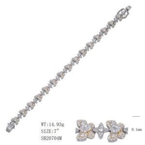 SB20704, Ladies' Moissanite Ring, S925, Rhodium Plated, White, 15.2g